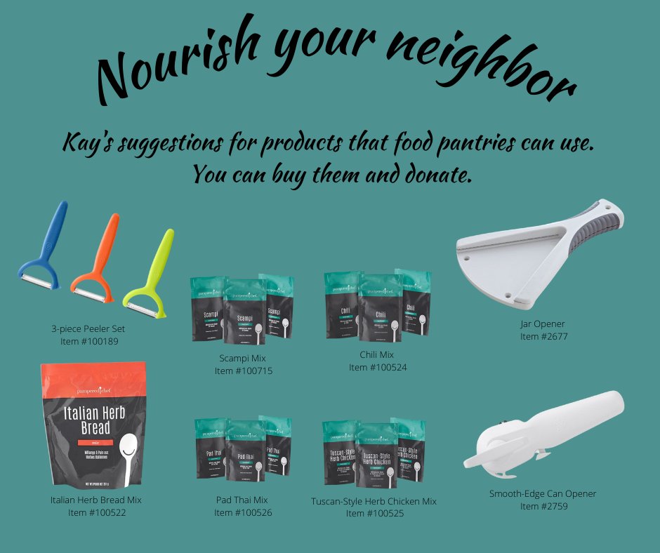 HealthTrails199's tweet photo. May is "Double Donations" month for fundraisers from Pampered Chef. I am hosting my own fundraiser for American Cancer Society.  I thought people would like to "nourish your neighbor" by buying some things to donate.  Suggestions ⬇️ Link: https://t.co/W8NIJH0lC9
#howIPamperedChef https://t.co/roYaxjhHim