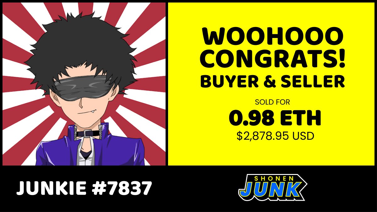 shonenjunkNFT's tweet photo. Nice bold rays sale today☀️🥳
#Weeb3 #AnimeForAll https://t.co/yeB0dbEAO2