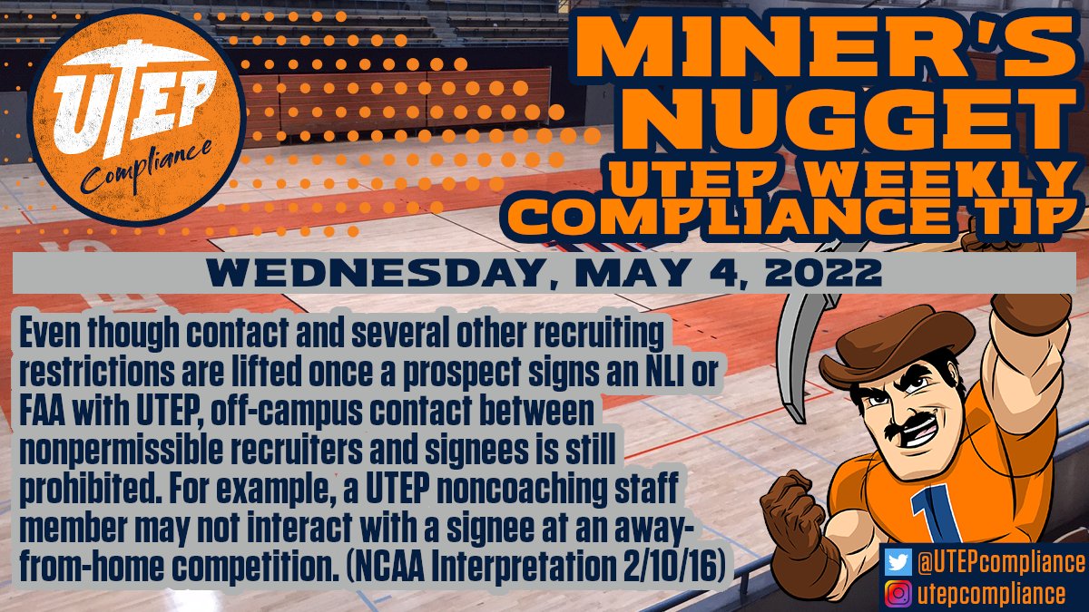 UTEP Athletics Compliance (@utepcompliance) on Twitter photo 