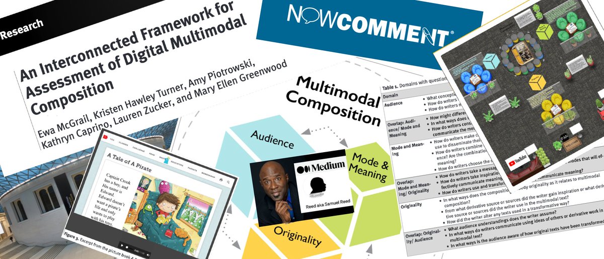 Looking forward to a convo w/ <a href="/sriii2000/">Sam Reed III</a> about his multimodal composing medium.com/@sriiiconsulti… using domains described in a recent Framework for Assessment of Multimodal Composition. One of the authors <a href="/teachKHT/">Kristen H.Turner</a> will join us! Join us 9E/8C/7M/6P kumospace.com/youthvoices?ro… #nwp