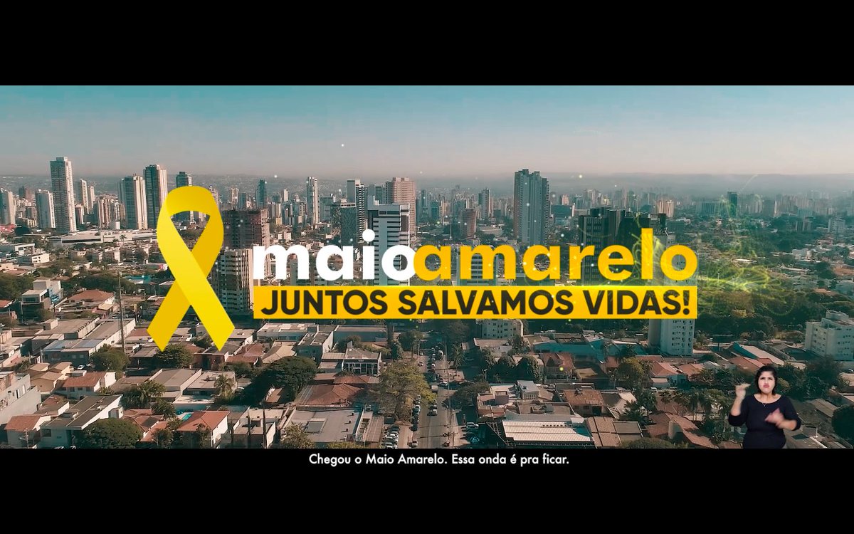 Uma nova onda tá tomando conta de #Goiânia. 💛 É o #MaioAmarelo que chegou para ficar! 

Faça parte deste movimento:

🚶🏾‍♀️Pedestre
- atravesse na faixa
- observe o fluxo de veículos
- sinalize com as mãos a intenção de atravessar e olhe para os dois lados

Juntos salvamos vidas! ❤️