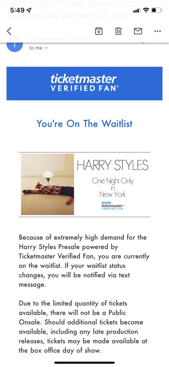 georgiakburge's tweet photo. Had to sell my tickets to Love on Tour in San Diego because I moved to NYC, and now I can’t even get tickets to see Harry here even though I’m 15 minutes away from the venue https://t.co/ABOJe4X9Dj