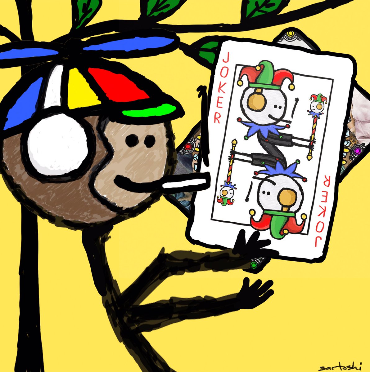 Rare collection of <a href="/MfersCards/">Mfers Cards ♠️ MINT LIVE</a> 
MINT IS AVAILABLE ➡️ mferscards.com
54 cards 1/1 art - real #mfer ♥️
IRL store for mfer cards opening this week 🏪♥️♦️♠️♣️
<a href="/sartoshi_nft/">@sartoshi_nft</a>