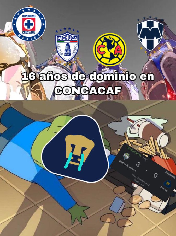 Los memes de derrota de Pumas en la de la Liga de Campeones de Concacaf