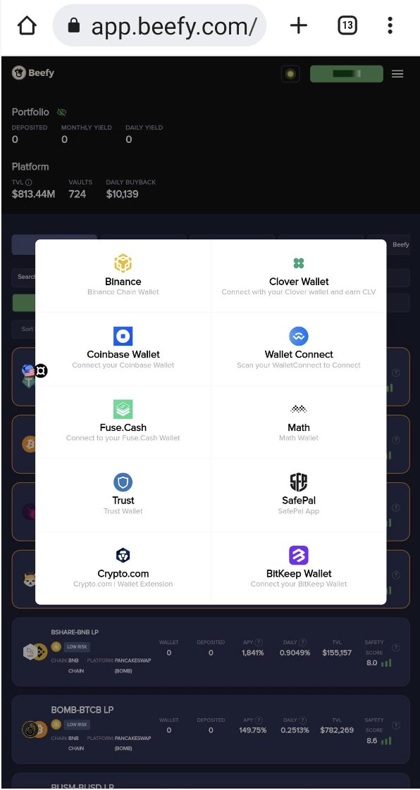 BitgetWallet's tweet image. 📢#BitKeep Chrome wallet now supported on @beefyfinance.

😃Welcome to try.