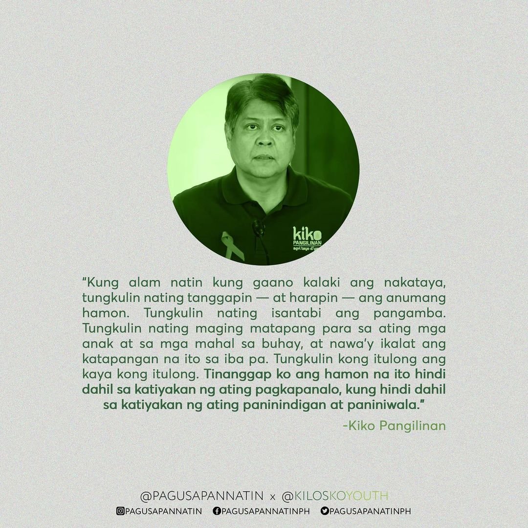 W0NDAZED's tweet photo. More about Senator Kiko Pangilinan. And bakit si Kiko ang VP ko? 🌸💚

c. pag-usapan natin &amp; kilos ko youth

#LeniKiko2022 #AngatBuhayLahat #LetLeniLead2022 #KulayRosasAngBukas
#ENGENEsForLeniKiko #EngenesForLeni https://t.co/phN9omdmzy