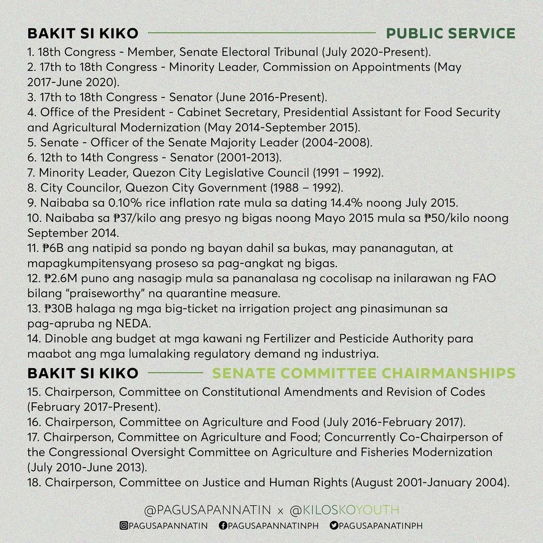 W0NDAZED's tweet photo. More about Senator Kiko Pangilinan. And bakit si Kiko ang VP ko? 🌸💚

c. pag-usapan natin &amp; kilos ko youth

#LeniKiko2022 #AngatBuhayLahat #LetLeniLead2022 #KulayRosasAngBukas
#ENGENEsForLeniKiko #EngenesForLeni https://t.co/phN9omdmzy
