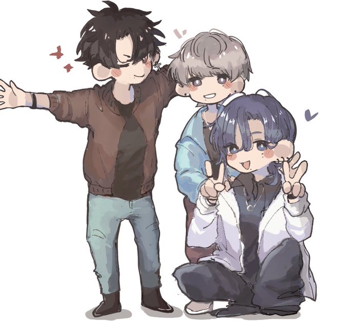 仲良し3人のtwitterイラスト検索結果