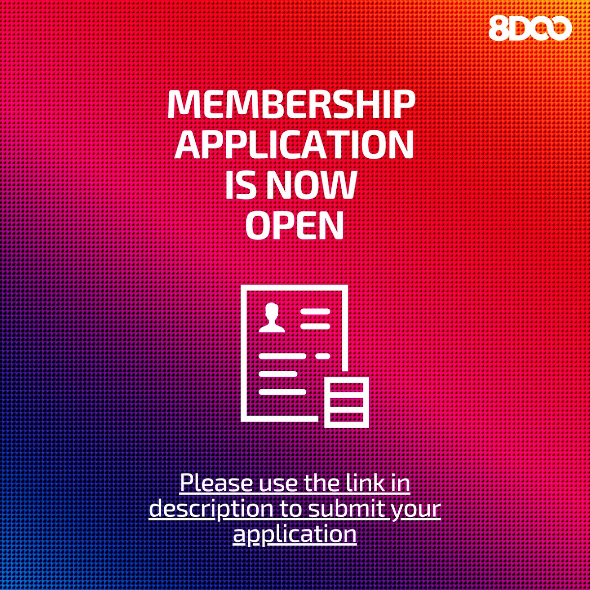 8DAO8DAO's tweet photo. Membership application is now open, please submit your application via this link: https://t.co/6YLyxC5cr1 https://t.co/3AZ776TUn8