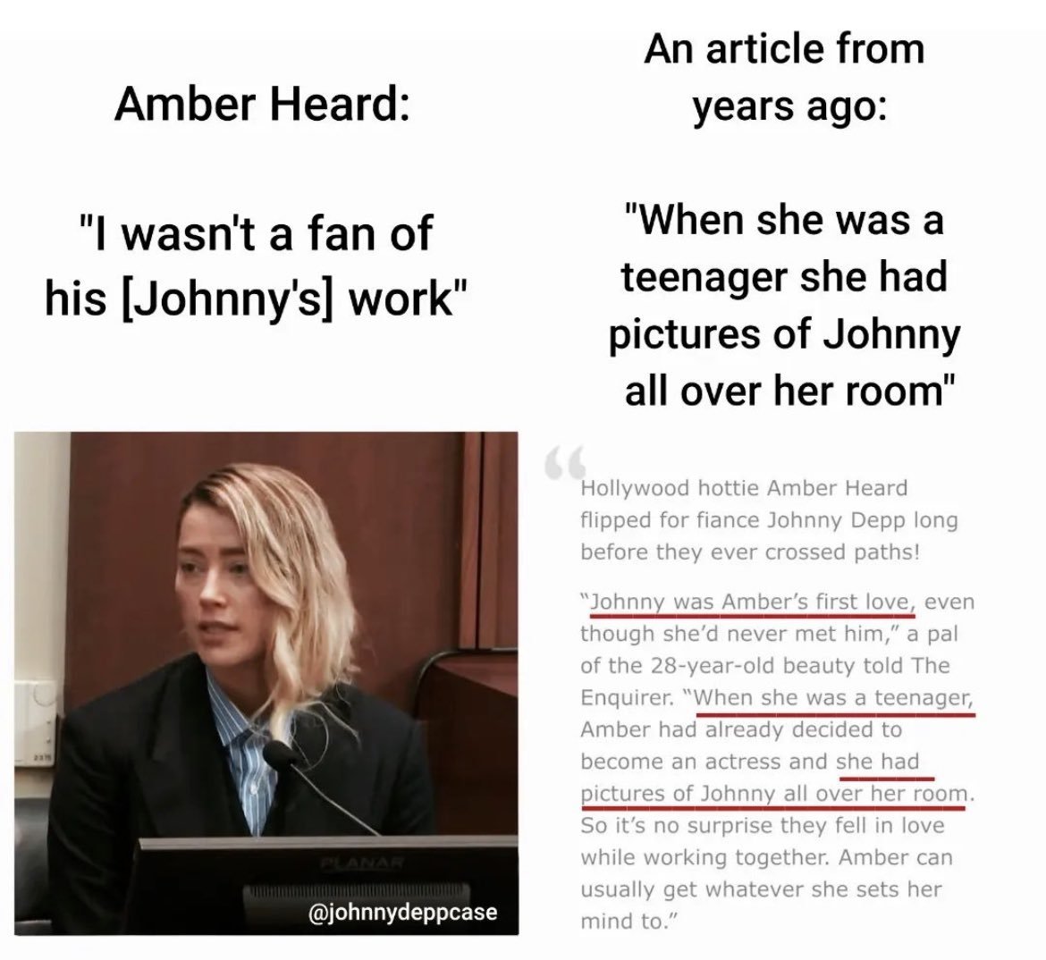 SickosSycho's tweet photo. #JusticeforJohnnyDepp #AmberTurdIsAGrumpy
#JusticeForJohnny #IStandWithAmberHeard She just lies and lies and lies and lies https://t.co/YOfLEHx862