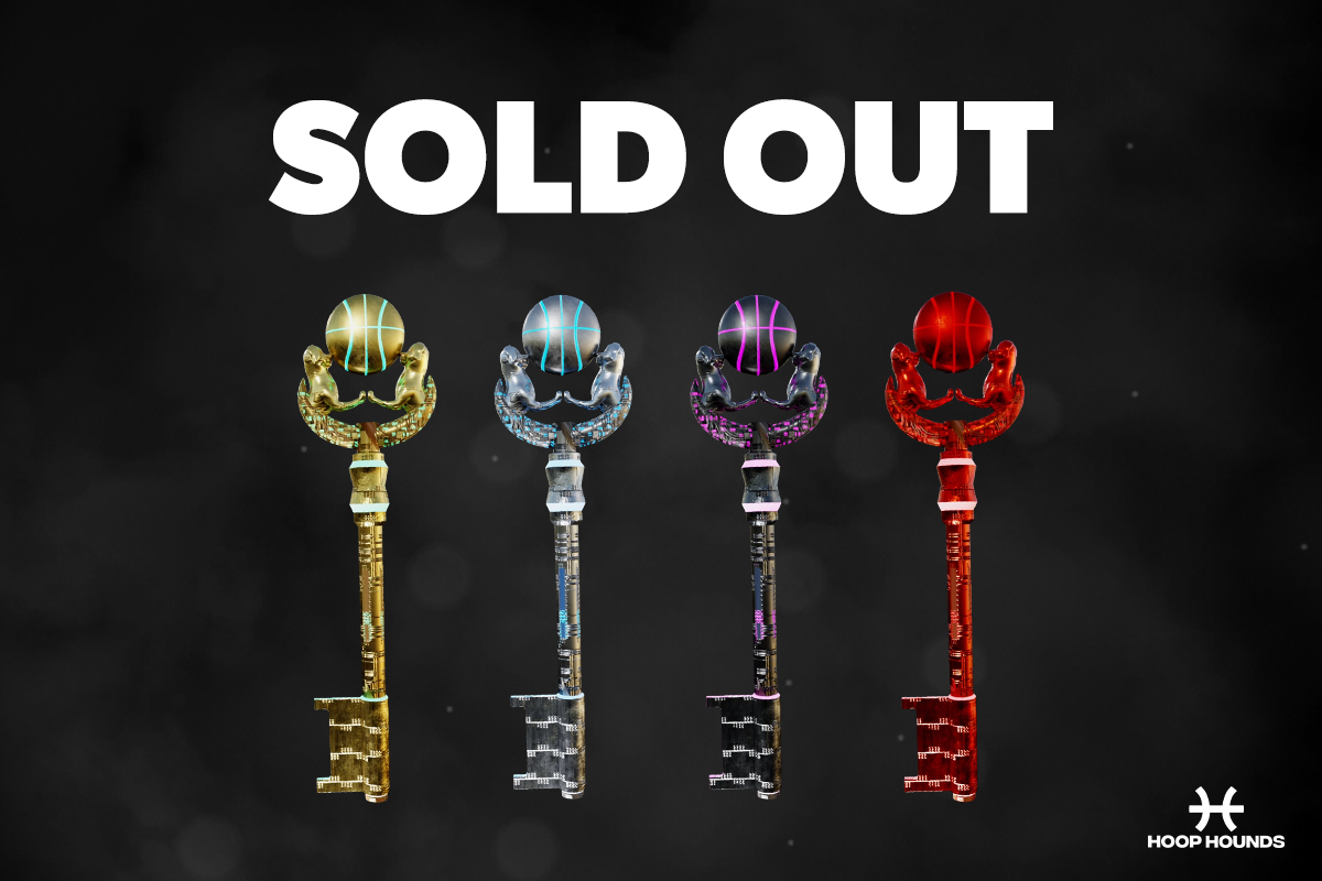 🔑The Hoop Hounds Genesis Keys are SOLD OUT in under 8 minutes...

🏡A big day for our company, and we are so excited to build for you all.

🏀The future of fan engagement is here