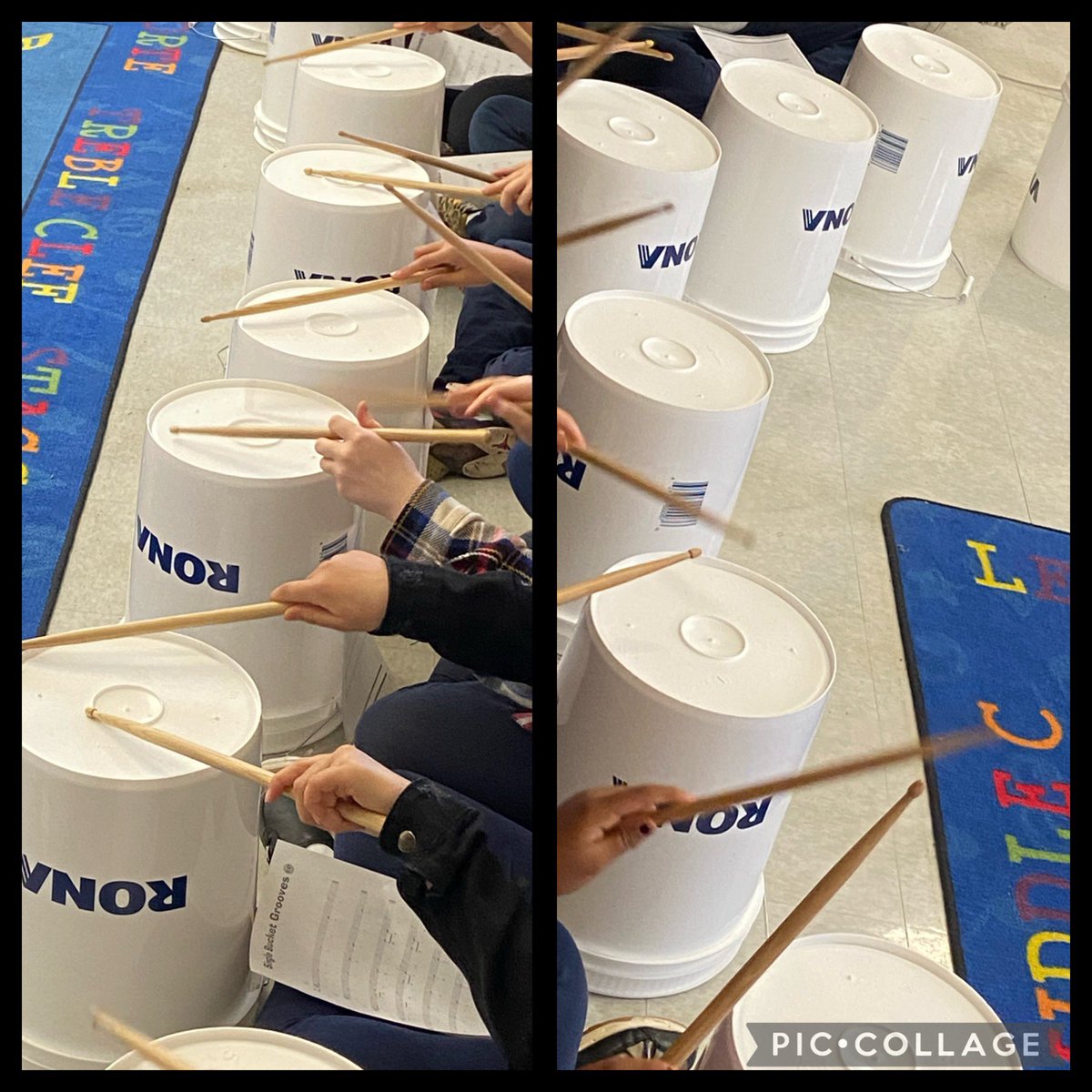 stbrigidtcdsb's tweet photo. @stbrigidtcdsb music class bucket drumming with Mr C! @classycolla https://t.co/bPA5lsbUiw