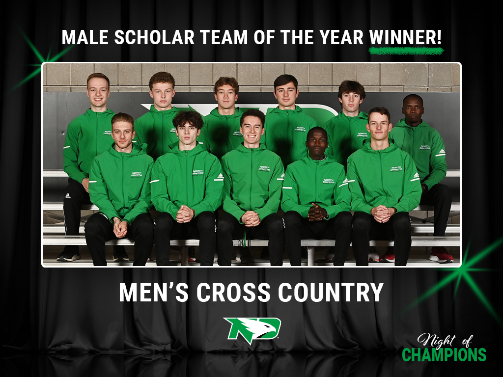 UNDsports's tweet photo. It's a clean sweep! Congrats to the men's cross country program on being named the Male Scholar Athlete Team of the Year!
#UNDproud | #LGH | @UNDtrackfieldXC https://t.co/L8Rv49nv8p