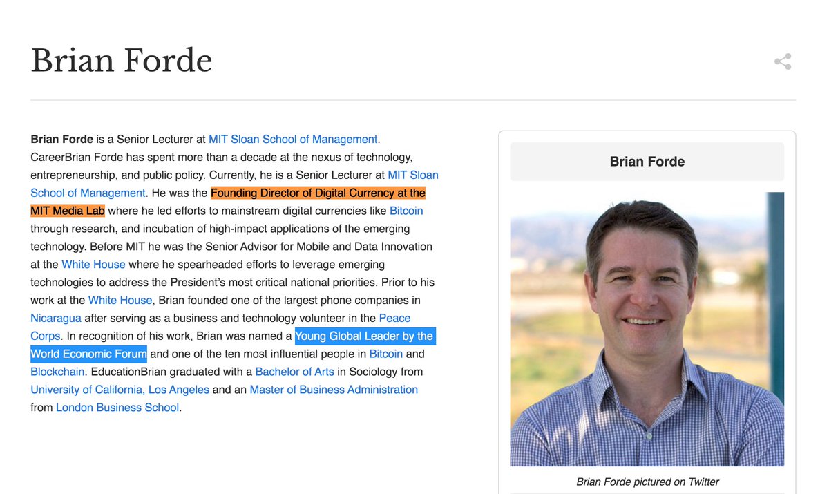 0xf9beb4d9's tweet photo. ⚠️OH BUT WAIT! THERE IS MORE!⚠️
So not only Jermey, the guy spearheading #BIP119, co-founded MIT DCI and has for its Sr. advisor the commissioner of the SEC, the founding director of DCI Mr Forde, is a #WEF Young Global Leader.
#URSF #BITCOIN #CTV
Can't make this shit up!! https://t.co/dqIkVrgd36