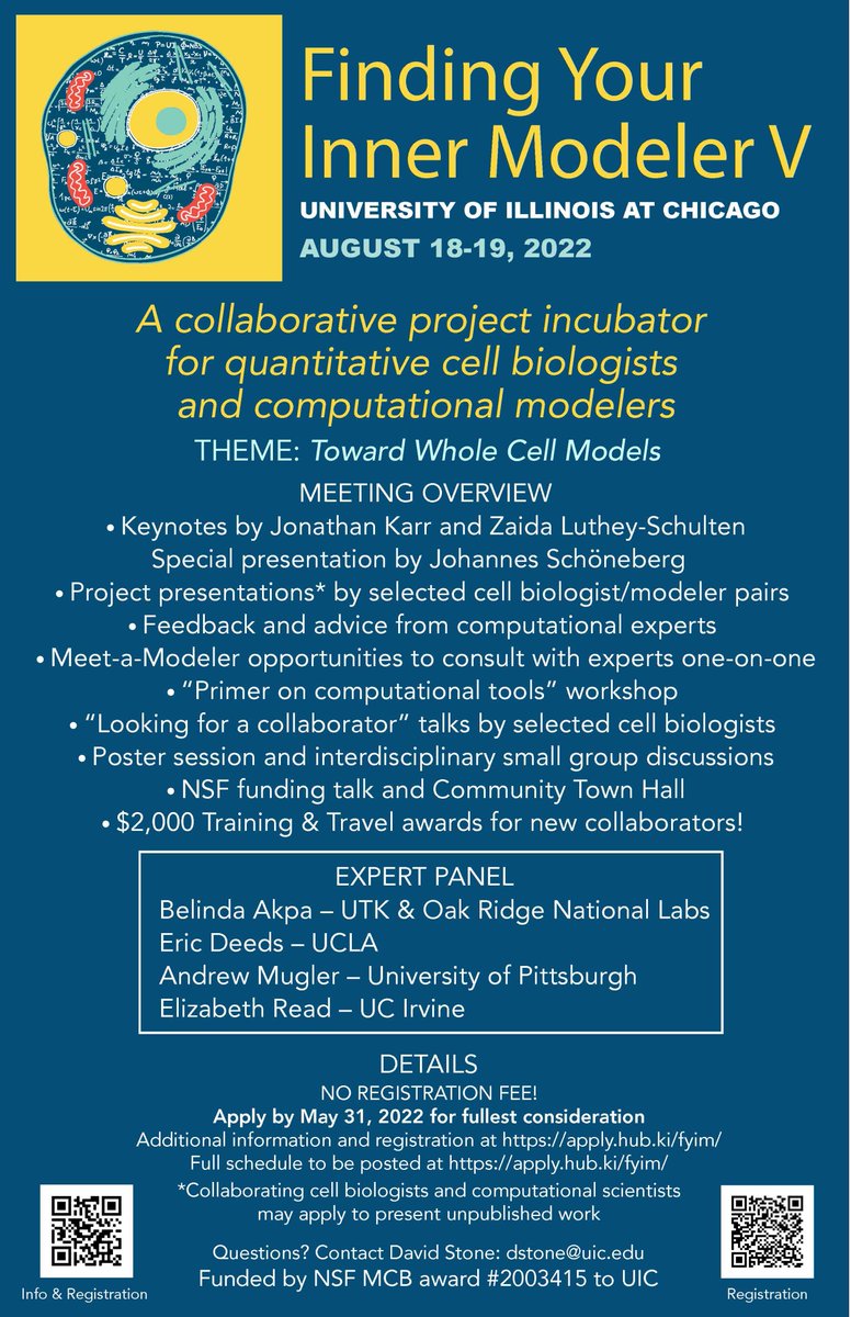 Saxena Lab (@saxenalab) on Twitter photo Looking forward to the 5th year of this outstanding <a href="/NSF/">U.S. National Science Foundation</a>-funded meeting organized by colleague Dr. Dave Stone. Includes keynotes from <a href="/jonrkarr/">Jonathan Karr</a> & Zaida Luthey-Schulten, a special presentation by Johannes Schöeneberg, & opportunities to build interdisciplinary collaborations! 1/2 Looking forward to the 5th year of this outstanding <a href="/NSF/">U.S. National Science Foundation</a>-funded meeting organized by colleague Dr. Dave Stone. Includes keynotes from <a href="/jonrkarr/">Jonathan Karr</a> & Zaida Luthey-Schulten, a special presentation by Johannes Schöeneberg, & opportunities to build interdisciplinary collaborations! 1/2
