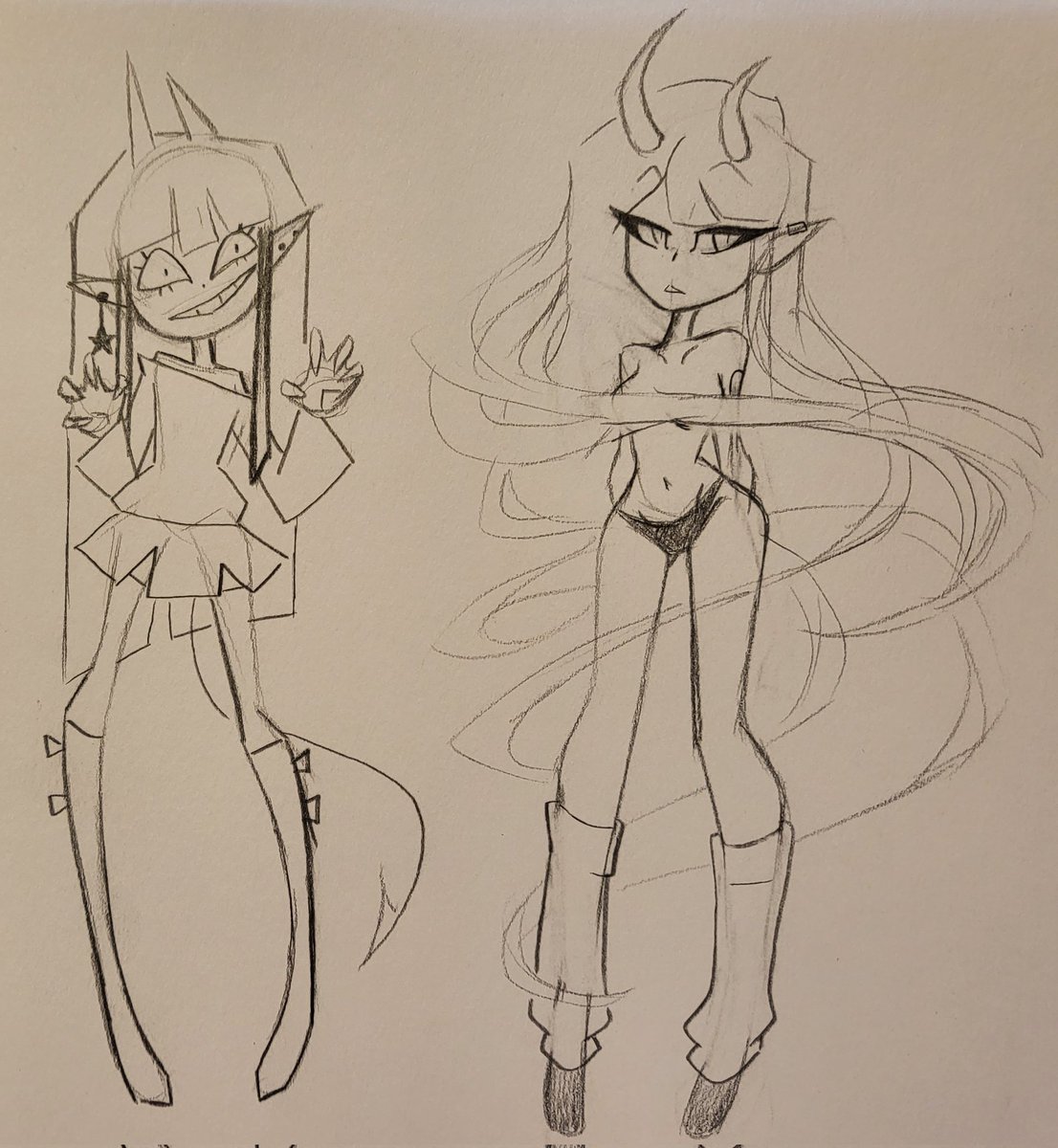 Some of the demon girls I've drawn. Sister Lily's bothersome group 