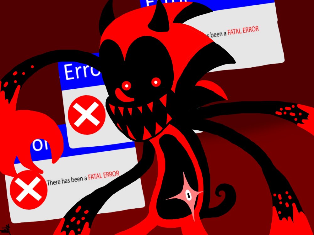 AndrixtZero's tweet image. a drawing of Fatal Error Sonic I hope you like it :) @AnarackWStudios #Fatalerrorsonic #sonicexefnf