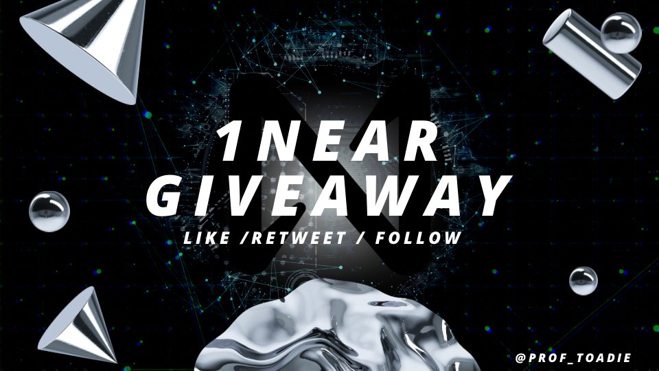 🚀 1 $NEAR GIVEAWAY 🚀

To celebrate the start of my 100-1.000 NEAR Challenge. 

✔ Follow <a href="/Prof_Toadie/">Prof. Toadie</a> (Me 😜)
✔ Like &amp; Retweet &amp; Tag a fren
✔ That's it already! 💯

Good luck, 24 hrs, proof will be posted!