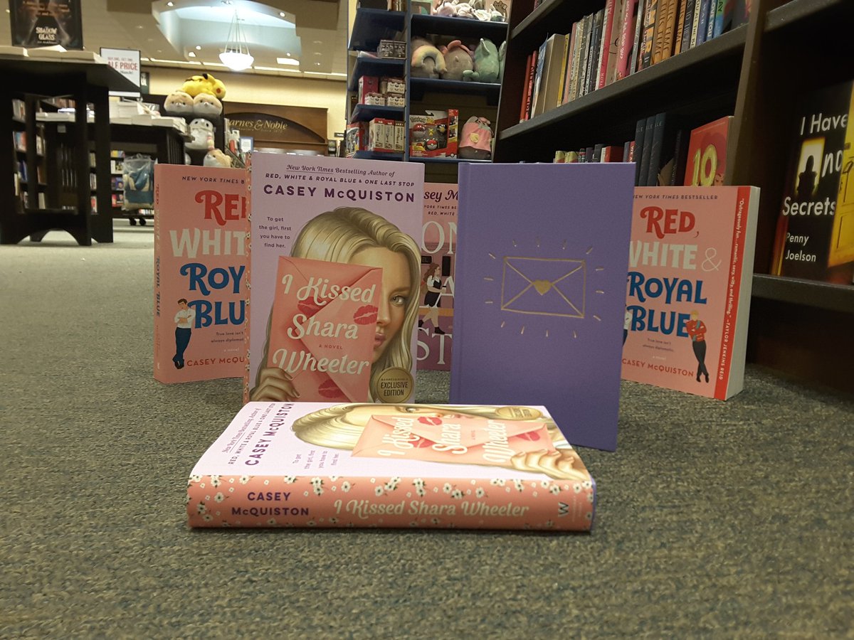 Casey McQuinston's YA debut is here at last! The special Barnes and Noble edition of I Kissed Shara Wheeler is available at Barnes and Noble Pittsfield! It features a special stamp cover under the jacket, colored endpapers and a special lavender cover!