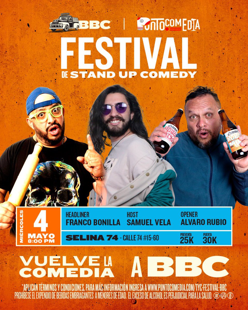 MarioRobertoP's tweet photo. Ya en camino hacia el Festival de Stand Up Comedy de @ElPuntoComedia en BBC. 

Si me ven, voy camino de beber. https://t.co/qZq916vtlV