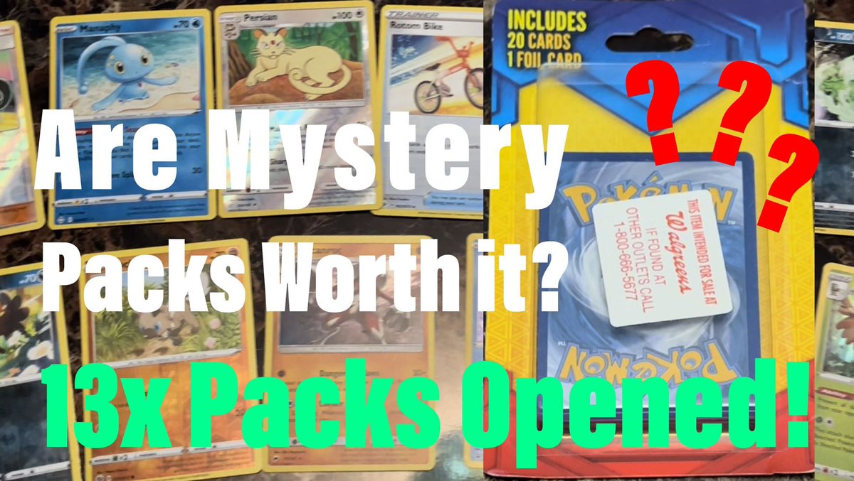 Trizzle315's tweet photo. 13 Pokémon Mystery Packs Opened! Are They Worth It? We’ll see ‘MJ Holding Company LLC’ Let me know in comments! My Daughter Starts Her Collection!  https://t.co/qL3URnL2Ga

#pokemon #pokémon #pokemoncards #pokemonunite #packopening #mysterypacks #PokemonTCG https://t.co/ppK2wpTaBB