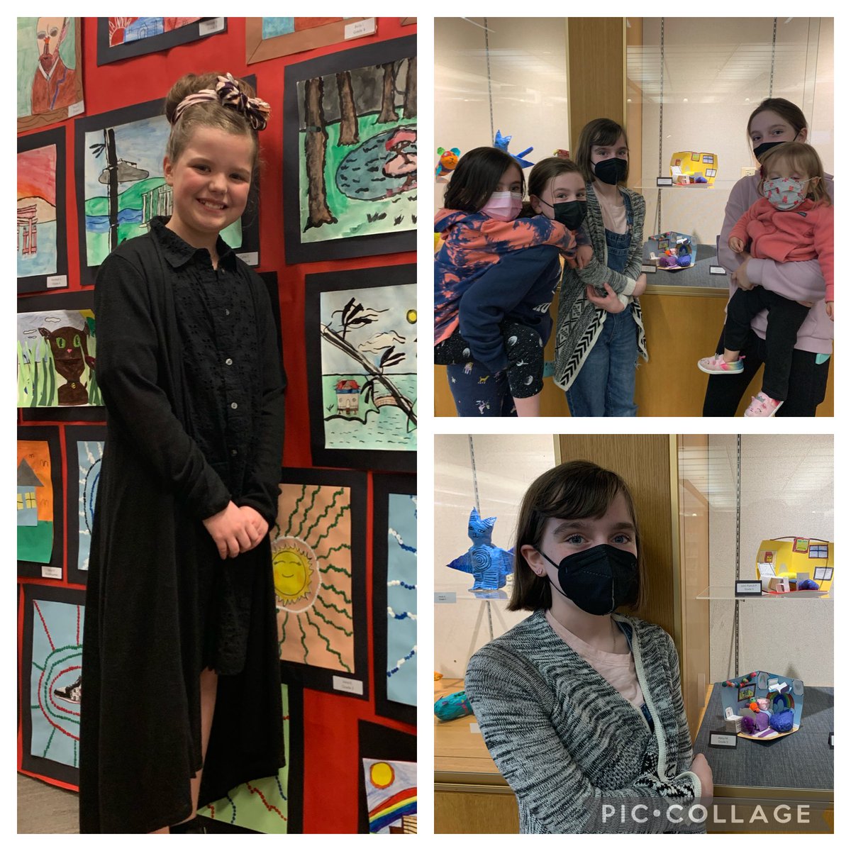 Loved catching up with some ⁦⁦<a href="/AHSD25Olive/">AHSD25Olive</a>⁩ Owls at the D25 Art Show! We are so grateful for this partnership with ⁦<a href="/ahml/">ahml</a>⁩. Thanks ⁦<a href="/ahsd25/">ArlingtonHeightsSD25</a>⁩ art teachers! #d25ItsPersonal 🎨🖼🖌🦉👏