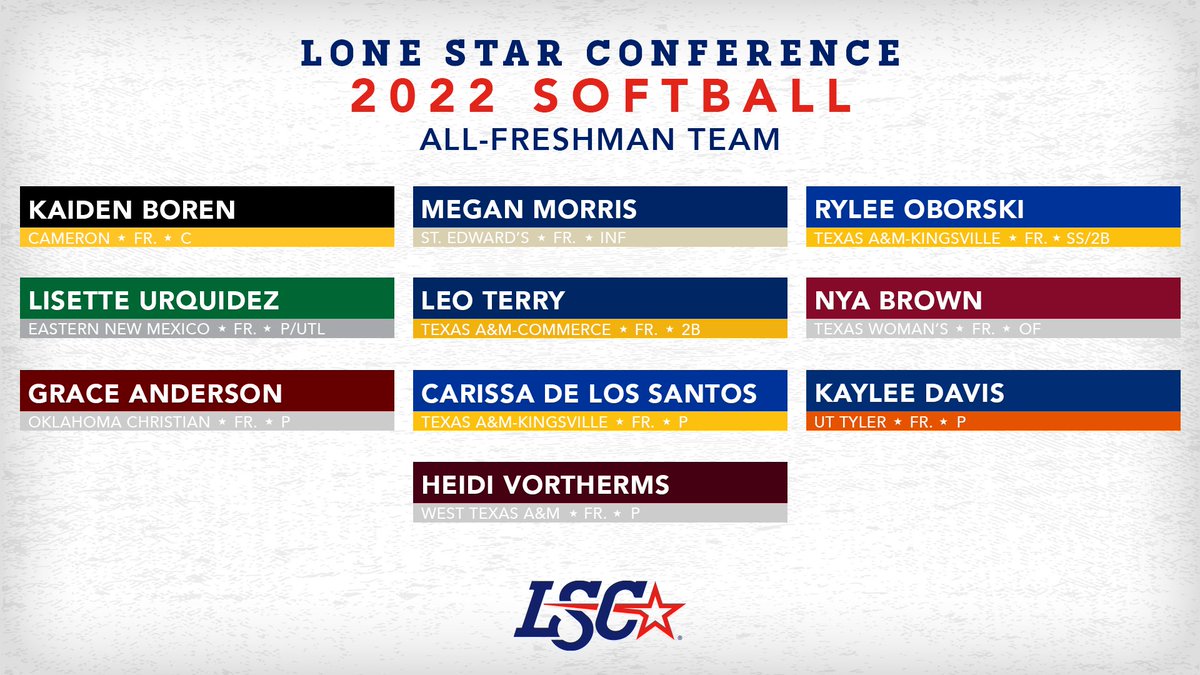 🥎 2022 #LSCsb All-Freshman Team 🏅

🔗 bit.ly/3yf7FSI