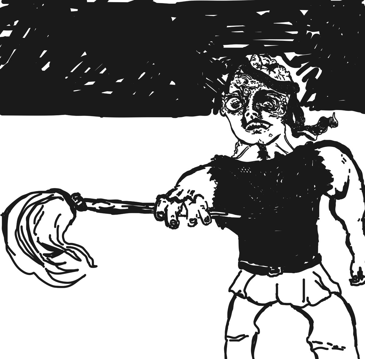 Mightydein's tweet photo. A drawing of The Toxic Avenger from memory and No Reference.
#DrawingfromMemory #Drawing #Fanart #TheToxicAvenger #Toxie #NoReferenceDrawing https://t.co/pqzO9DRRRY