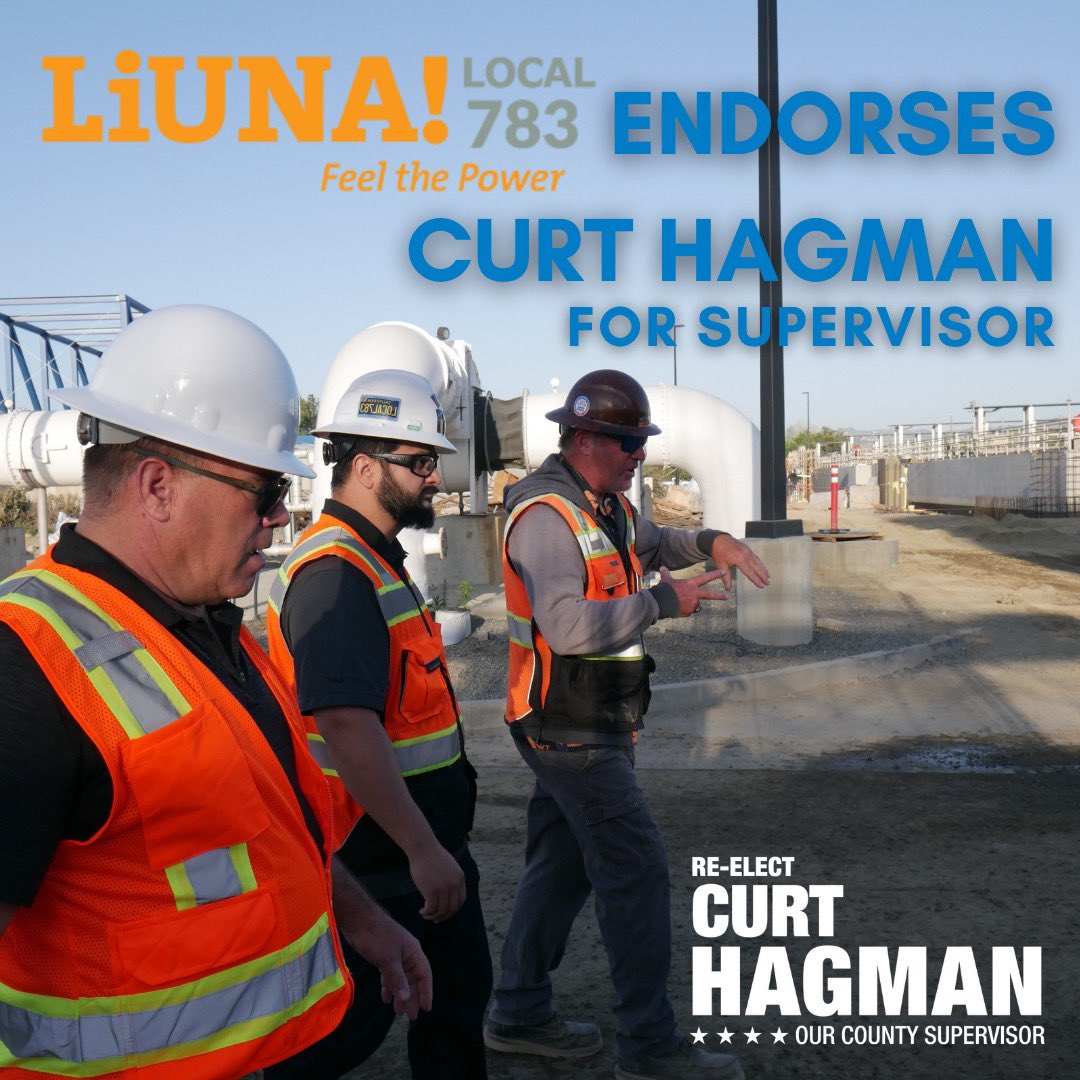 Our construction workers are helping build our region for the future and modernizing our infrastructure. Grateful to have support from LiUna Local 783. #reelectcurthagman #liuna783 <a href="/LIUNA/">LIUNA</a>