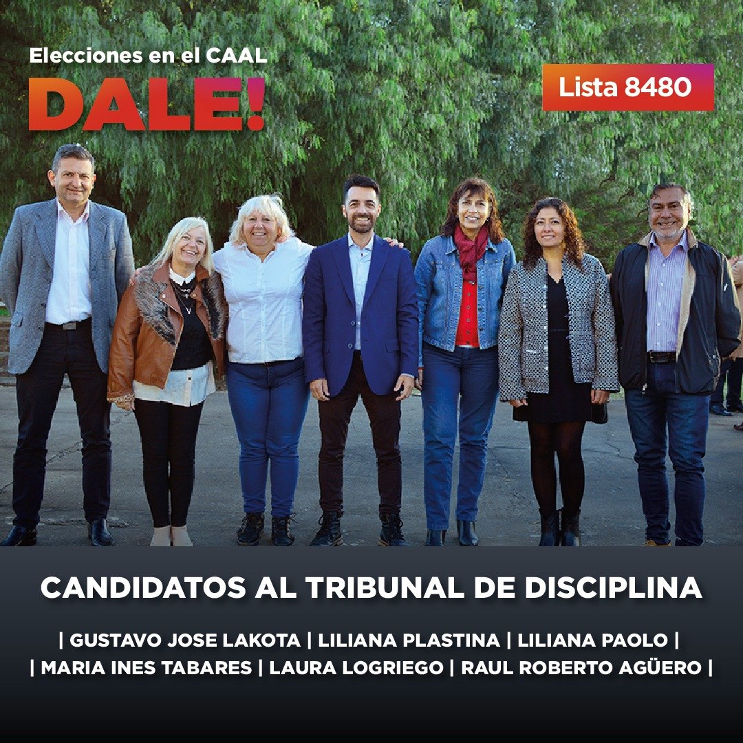 DialogoCAAL's tweet photo. Mañana en las elecciones del CAAL, ¡vamos todos con DALE! 🙌🏼

Votá Lista 8480, @PalavecinoCalip presidente 😎 https://t.co/O7ABadyyCH