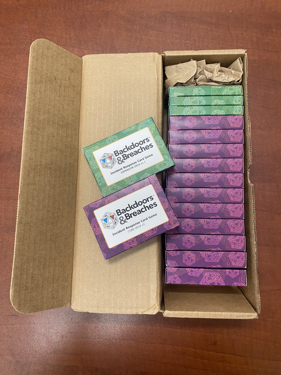 CroodSolutions's tweet image. Have a surprise for our SOC team on our next in-office day. Look forward to loads of fun playing @BHinfoSecurity Backdoors and Breaches, including the some of the newest members of our team.