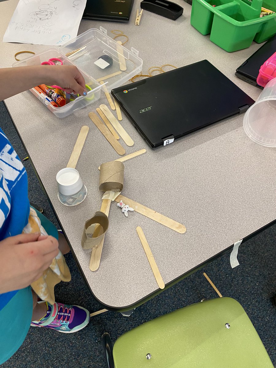 EasternES_Reads's tweet photo. While our PreK Gardeners have been building fences to keep the rabbits out, our first grade friends have been planning how to launch rabbits OVER the fences. Stay tuned to find out how successful they were! #munchamunchamuncha #ekd_reads @candacemFleming https://t.co/ndDXE9dq52