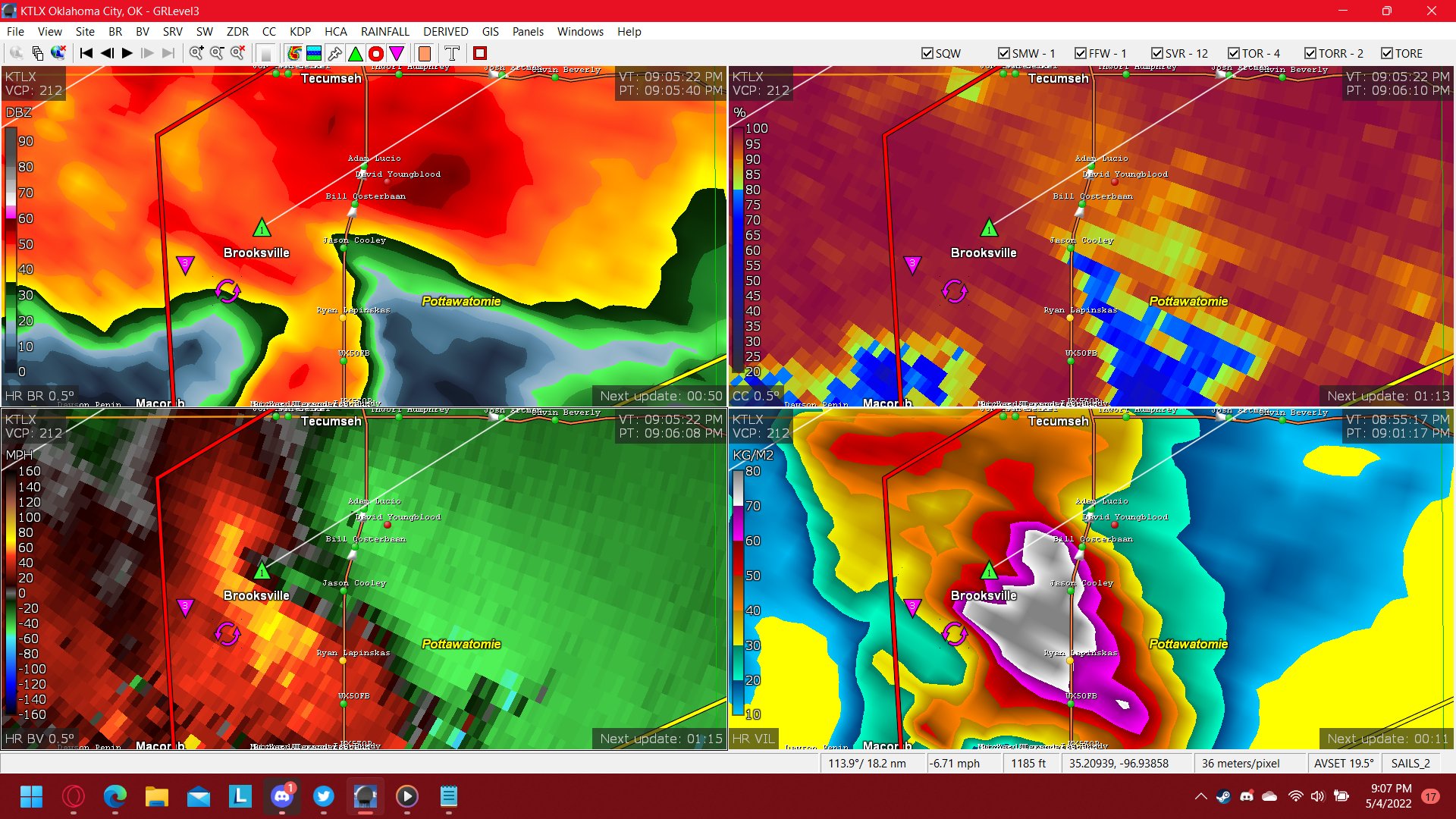 NWS Tornado on Twitter "Tornado Warning including Tecumseh OK, Maud OK