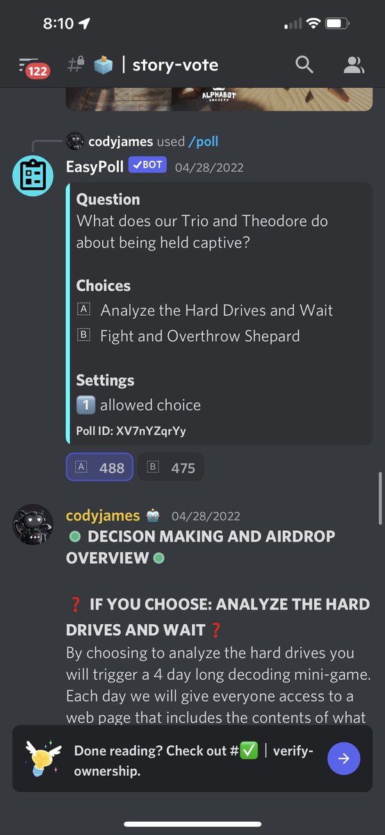 ethan58646248's tweet photo. Who is voting what and why? #AlphaBot #alphabotsociety #crofam https://t.co/r0Z49lcyIG