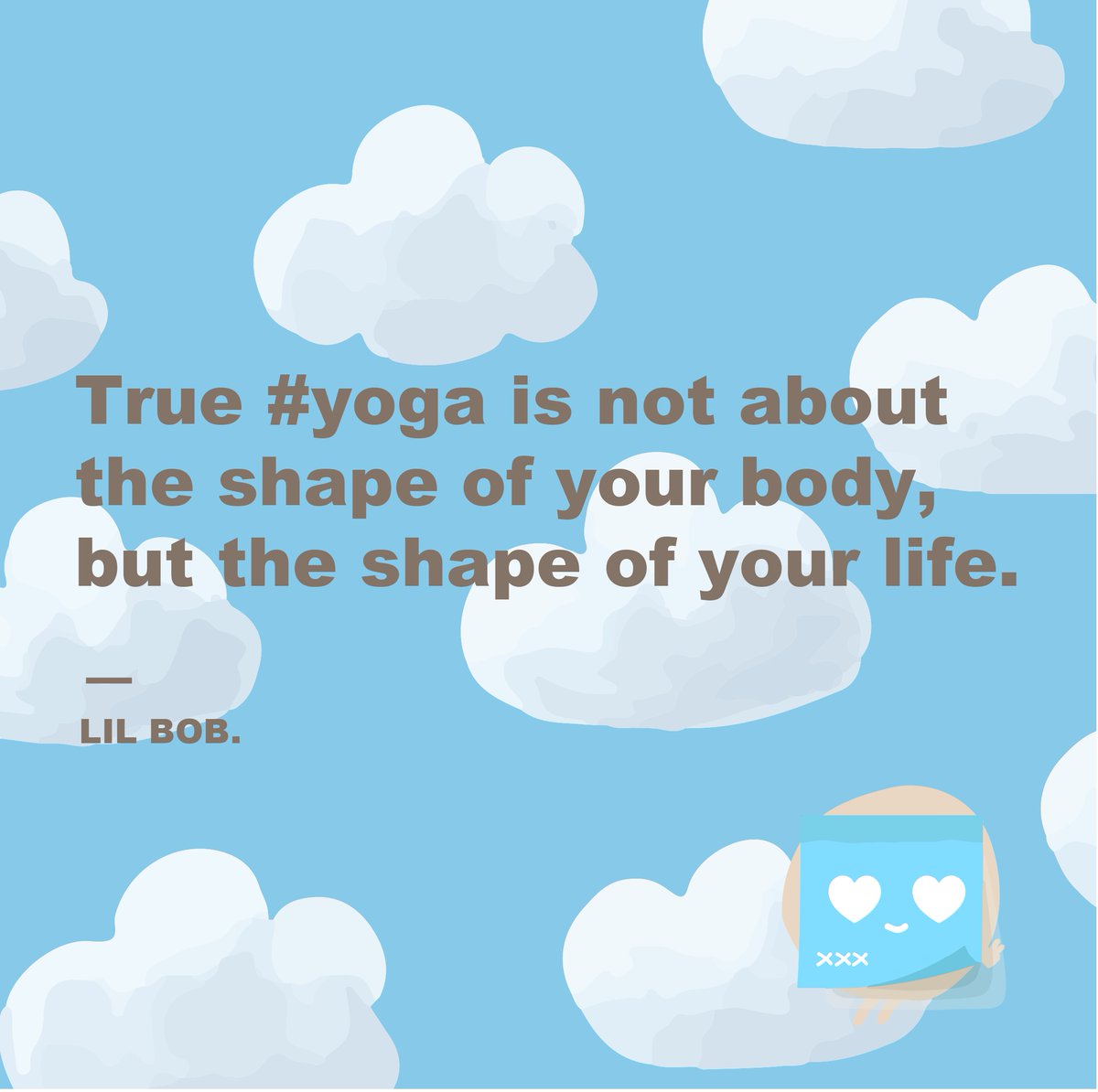 True #yoga is not about the shape of your body, but the shape of your life.

Lil BOB is a community full of yoga lovers.
Check our discord for more! 
discord.gg/TbnQDS3MQv

#NFT #LilBobNFT #interesting #fact #yoga #PositiveVibesOnly #positivity