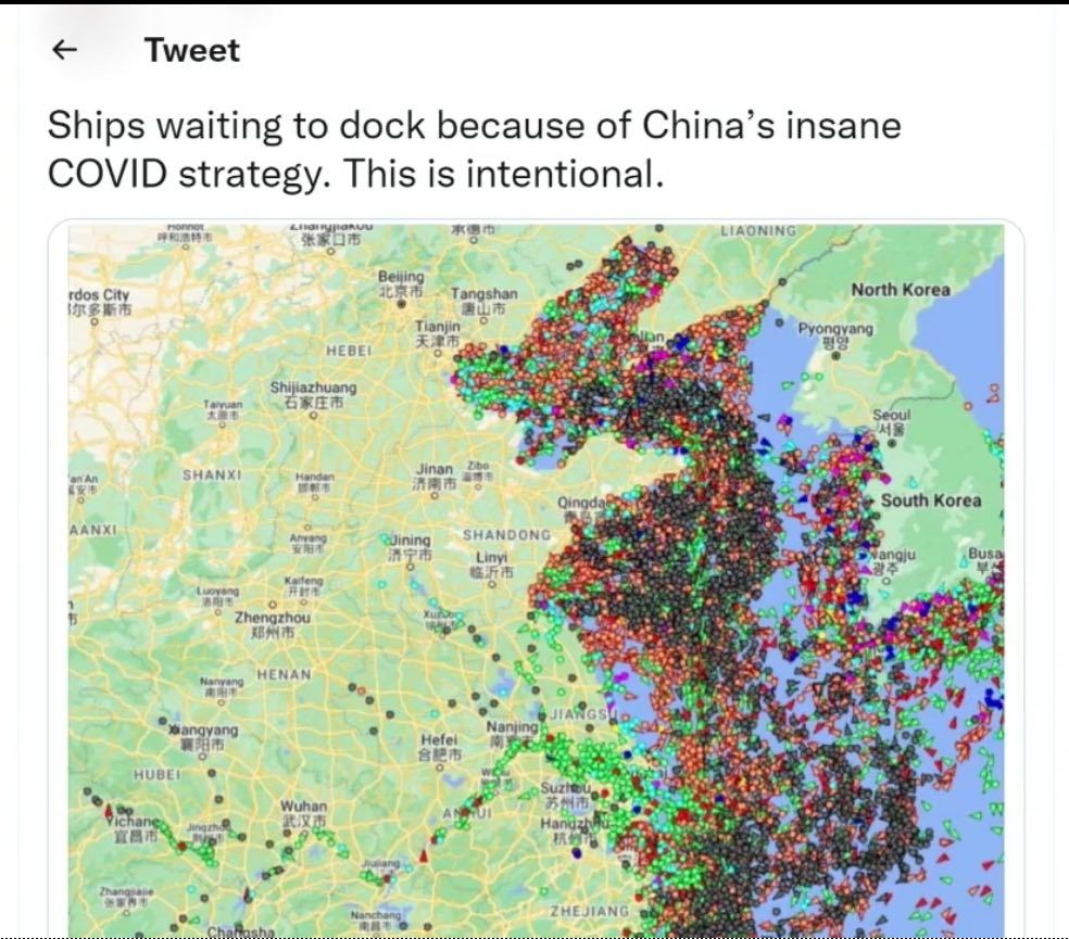 They are disrupting the global supply chains on purpose!