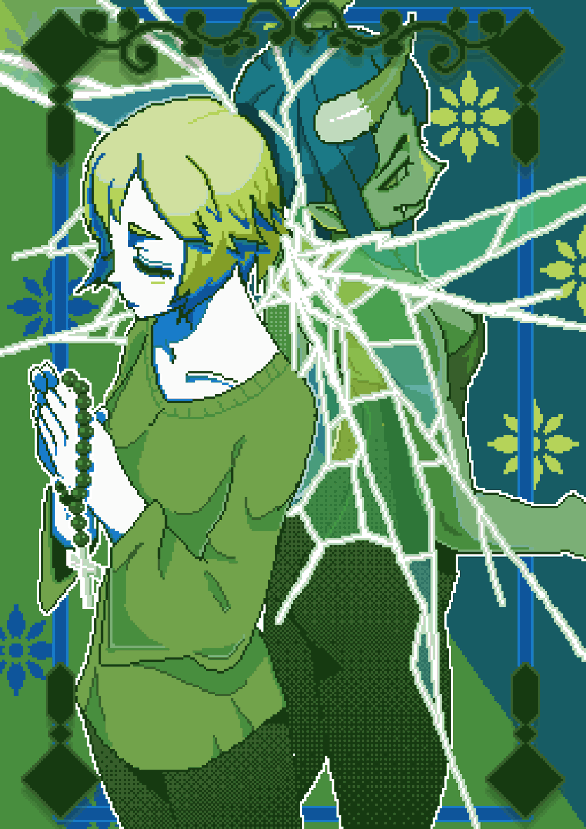 BasicArtistName's tweet image. It's been a while since I drew pixelart! 
(Repaired, I had uploaded it wrong)
#split #pixelart #aseprite #pixel_dailies 
@Pixel_Dailies