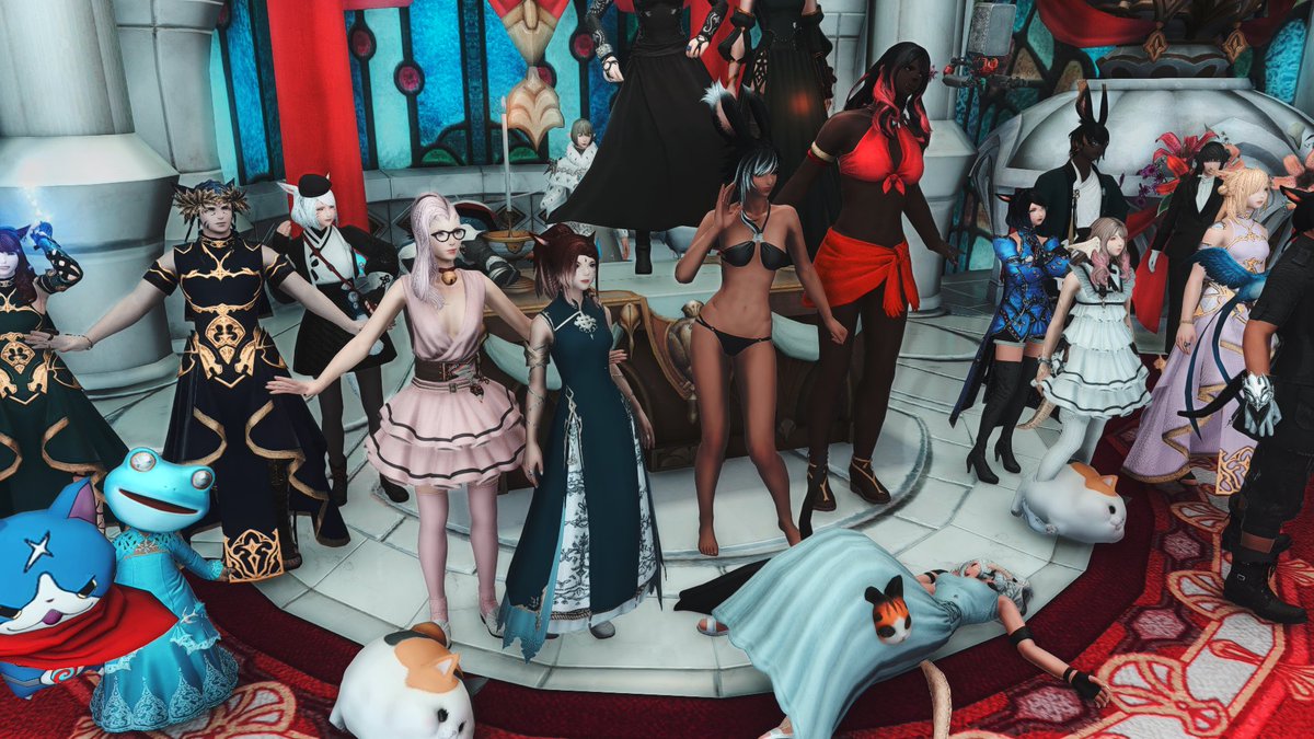 tinyhoneywillow's tweet photo. had a wonderful time at @framwyrmsbane and rex's wedding!! also, we totally aren't conducting a suspicious moogle summoning ritual at the end : )
#meidogram https://t.co/w0XEPPr773