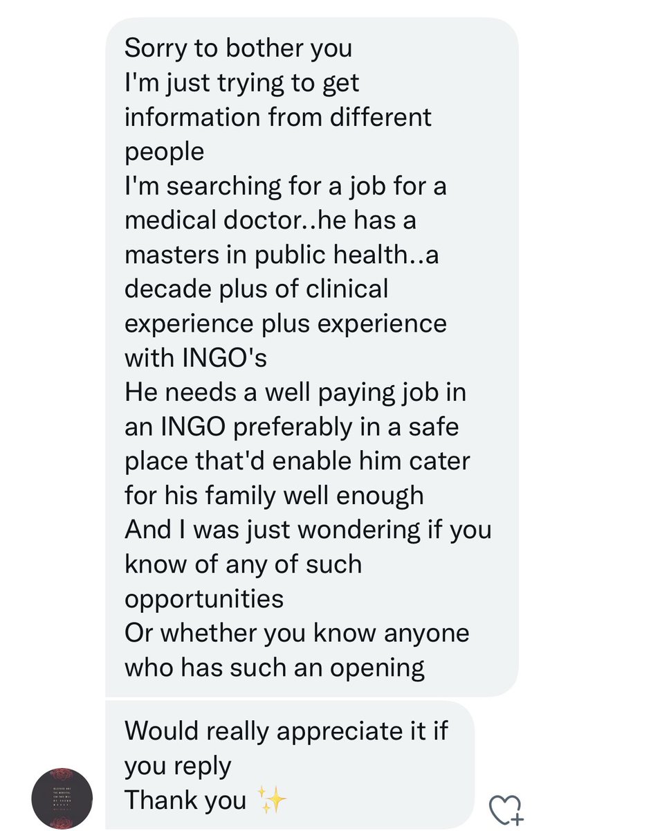 This young lady is assisting her Dad to look for a job. Dad is a medical doctor with years of clinical experience. Please, any information or suggestions will be useful. Kindly retweet to help her course. Thanks.
