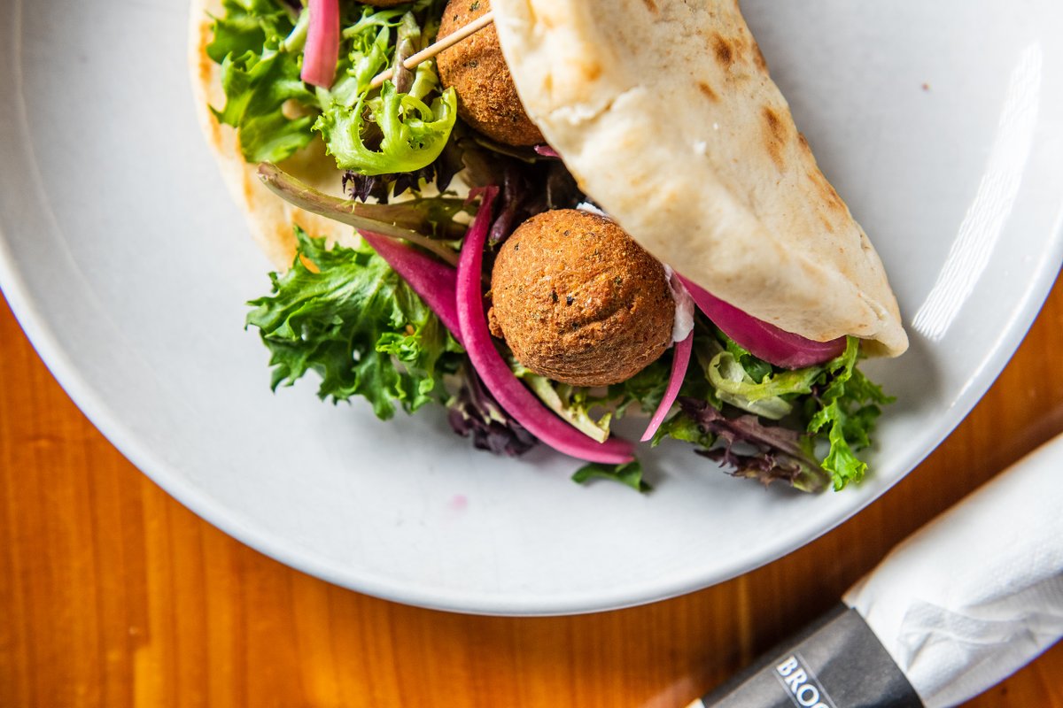 Keeping things fresh and green with our falafel wrap.