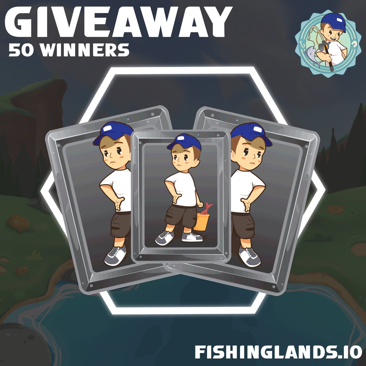 NFT GIVEAWAY : 💥FISHING LANDS💥
50 x Babyboy Nft 🎁 
👇How To Enter👇
1⃣ giv.gg/fishinglandsgi…
2⃣ RT,Tag 3 Friends

⏰End 24 Hours
#NFTgaming  #WAXP #NFTGiveaway #Giveaway #NFTCommmunity #P2EGame #NFTdrop #NFTProject
