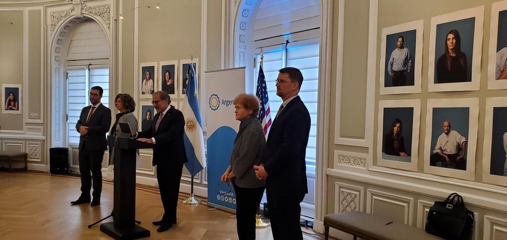 Honored to join @ARGinUSA @TedDeutch @IsraelEmbassy1 @deborahlipstadt and Ariel Eichbaum, Director, as we remember the horrific bombing of the AMIA in Argentina. No more evil!