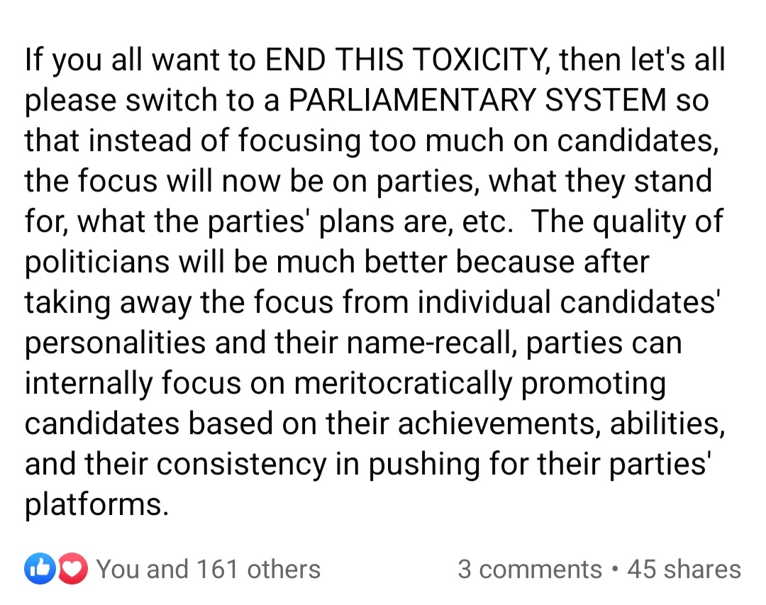 Jasnoza's tweet image. yes to constitutional reform. yes to federal-parliamentary system. @bongbongmarcos @indaysara @giboteodoro ✌️👊❤💚 #FederalParliamentarySystem #SystemMatters #ContitutionalReform