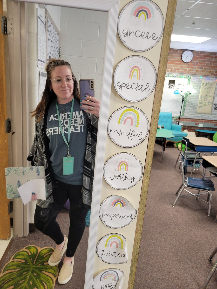 America needs teachers 🙌 We're teaching all the things and doing the best we can. 🥰 But we're hanging on like my crumpled affirmation signs. 😂 #15Days