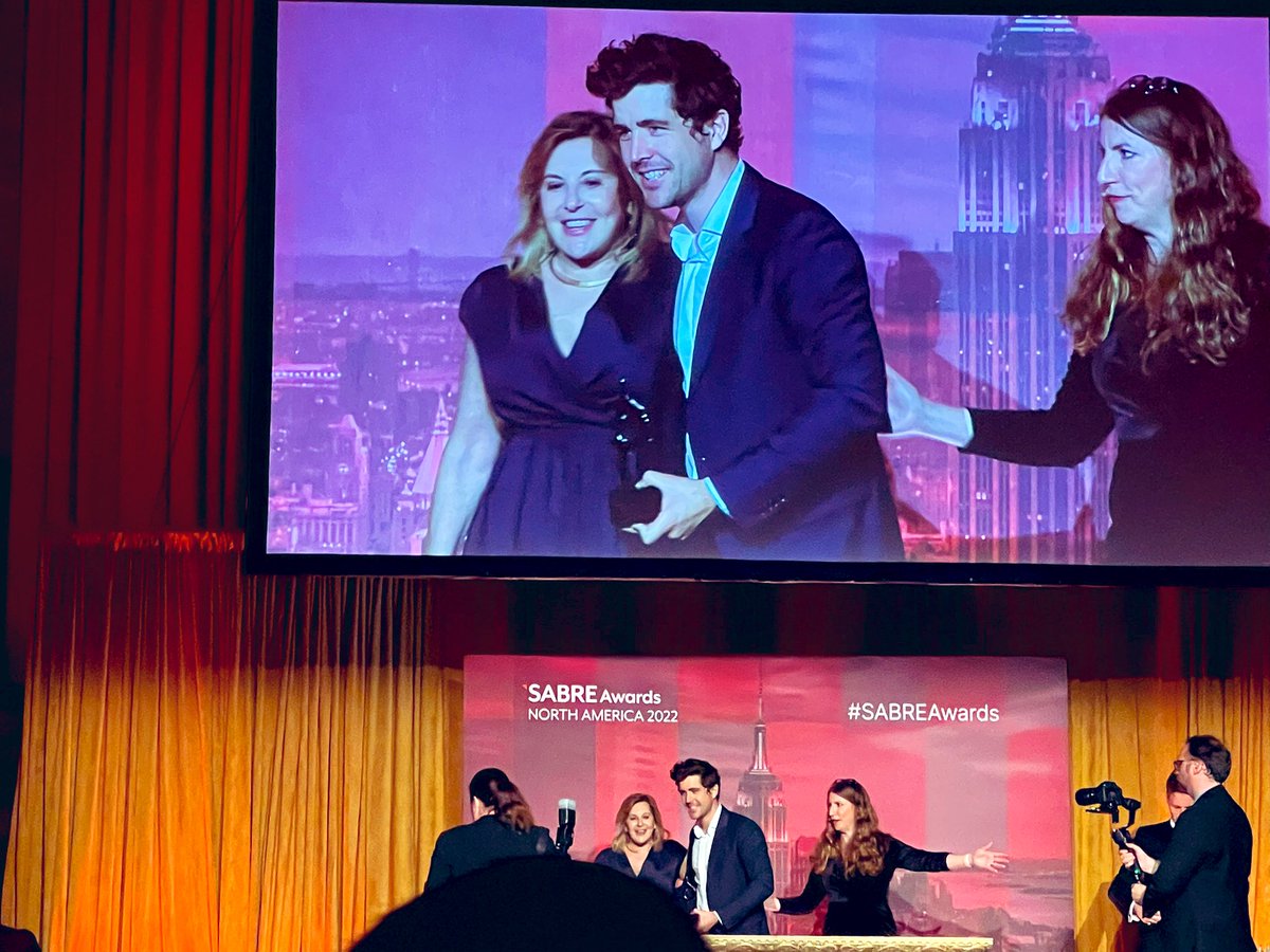 Extremely proud to pick up the #SABREawards prize for best B2B Marketing for our Pharma Brandemic study with <a href="/karen4ideas/">karen strauss</a> . Incredible effort from <a href="/MBoothHealth/">M Booth Health</a> 🏆🎉🍾!