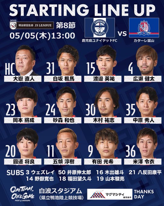鹿児島ユナイテッドfc 22年5月5日 木 ツイ速まとめ