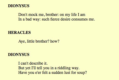 Aristophanes was the original Seinfeld