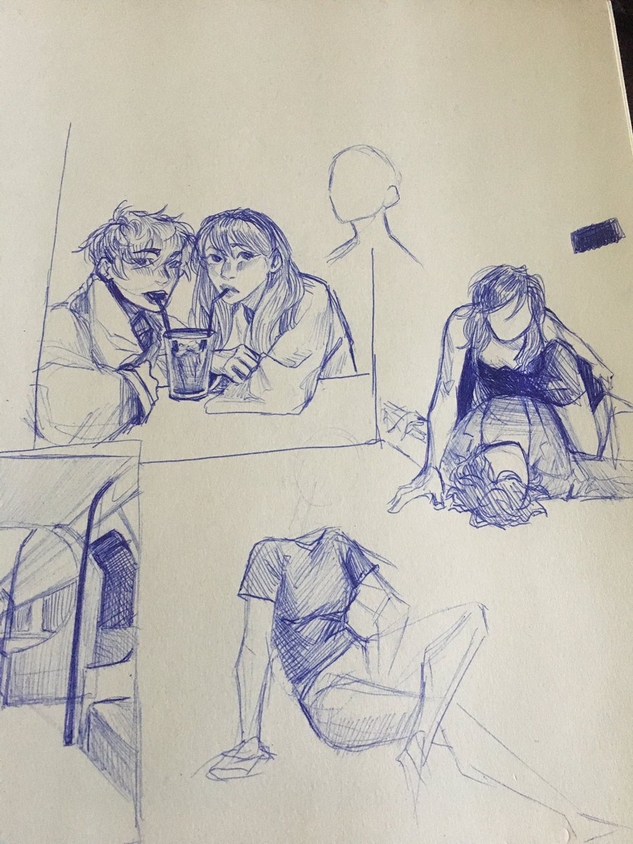 pen doodles from class goddamn i love ballpoint pens 