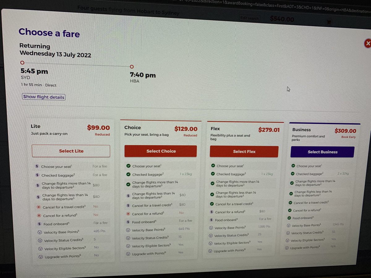 ra_iyer's tweet photo. @VirginAustralia can someone explain the $30 higher fare for the same flight on the same day when using travel credit, both searches as of 12.20 pm@this arvo.@acccgovau here is an example of price gouging for you. It’s not just @Qantas https://t.co/4DCdnzxgfA