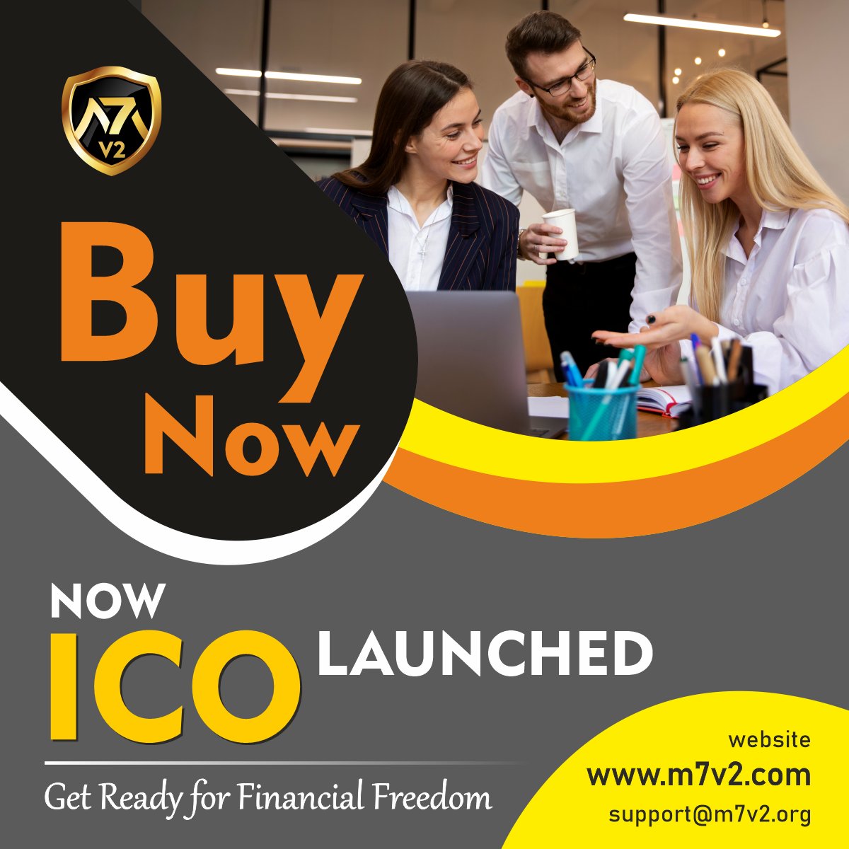 M7V2 token is build at BNB platform. We are developing eCommerce platform, Gamming Platform and Centralize Exchange. Our ICO sales will start from 5th May 2022 to 14th May 2022. We have required your support.
Website: bit.ly/3Fmo89z  
Facebook:  ...